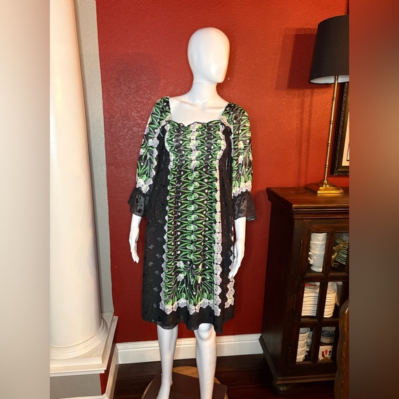 Anna Sui- Midi Floral Dress. Size S - Picture 2 of 8